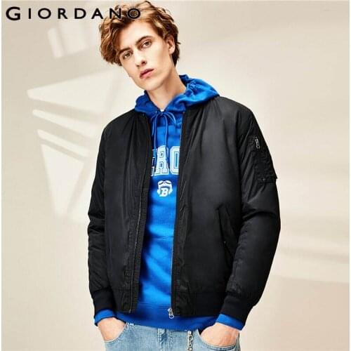 Giordano Men Jackets Multi Pocket Baseball Collar Flight Jacket Zip Fly Windproof Soild Chaquetas Para Hombre 01078774