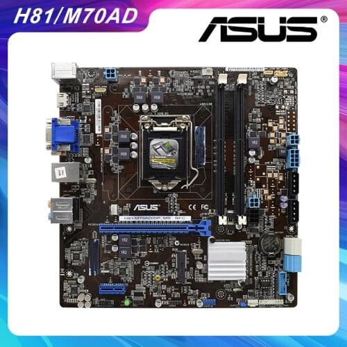 For ASUS H81/M70AD/DP_MB H81 LGA1150 M70AD Desktop Used Motherboards DDR3 HDMI DVI pc motherboard