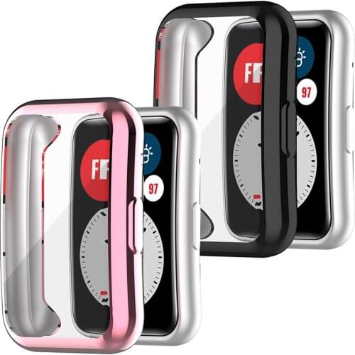 TPU Soft Protective Cover for Huawei Watch Fit Case Full Screen Protector Shell Bumper Cases For Huawei Watch Fit Accessories