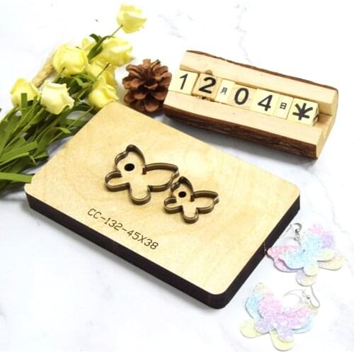 New Die Cut 2021 SteeL DIY Butterfly Earrings Blade Rule Cutting Mold Wood Dies Cutter For Leather Crafts Butterfly Decoration