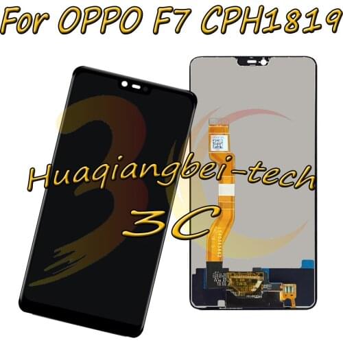 New 6.23'' Black For OPPO F7 CPH1819 CPH1821 Full LCD DIsplay + Touch Screen Digitizer Assembly 100% Tested