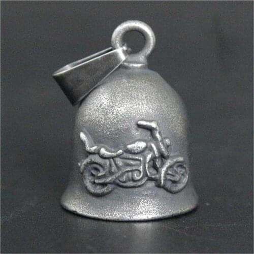Support Dropship Newest Biker Tinkle Bell Pendant 316L Stainless Steel Motorcycle Bell Pendant