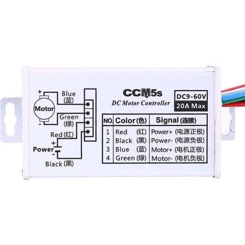 DC 9-60V 20A Motor Speed Controller Regulator Driver PWM High Quality Temperature Control In Devices Such As Soldering Irons