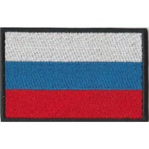 1PC Russian flag Russia Armband Embroidered Patch Hook & Loop or iron on Embroidery Velcro Badge Cloth Military Moral Stripe