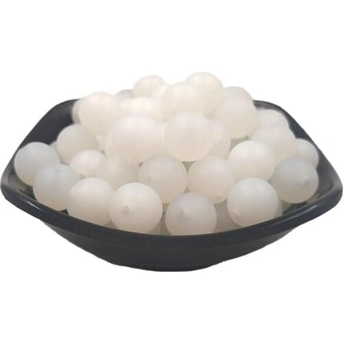 Clear Color Silicone Round Pearl Bead Teether 12/15mm Baby Teething Necklace DIY Pacifier Chain Care Silicone Teether Product