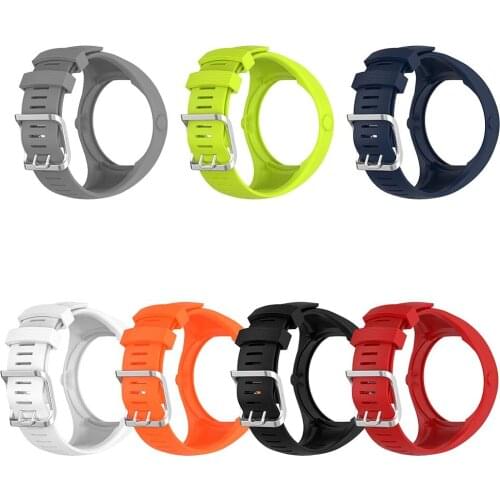 Wristband Replacement Solid Color Band Silicone Watch Strap Soft Adjustable Bracelet for Polar M200