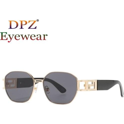 2021 New Fashion Luxury Men Vintage Unique Buckle Pilot Sunglasses For Women polygon Sun Glasses Female Gradient Sexy Shades