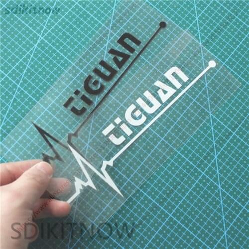 1pc Heart Car Sports Decal Sticker Styling Windows Door Decoration For Volkswagen tiguan 2018 2013 2014 2012 2017 accessories