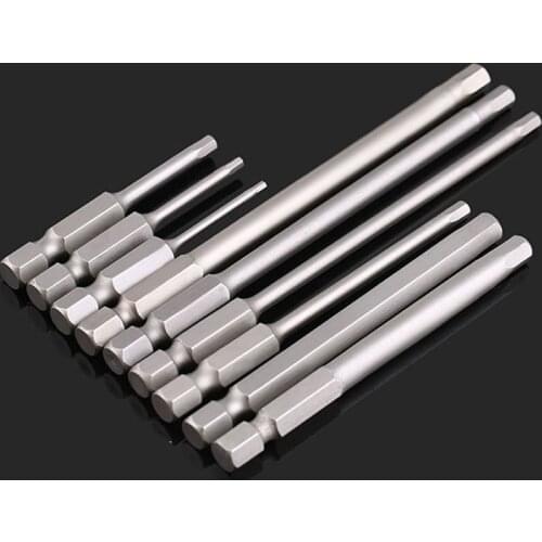 1PCS S2 Power Bit Drill H1.5 H2 H3 H4 H5 H6 H8 Hex Allen Key Magnetic Bit Alloy Steel