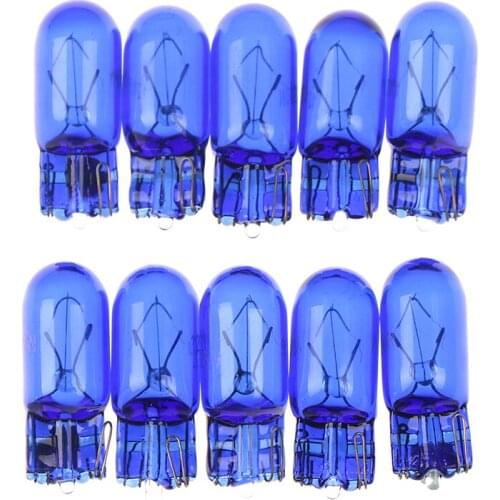 10pcs 5W Halogen Bulb Signal Car Light Source parking 8000K T10 5W 194 Interior Car light Lamp Cool White