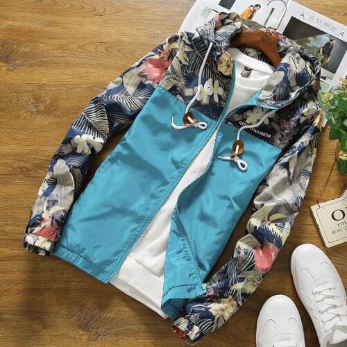 2020 New Floral Camouflage Jacket Casual Sports Hooded Baseball Uniform Slim Autumn Fashion Coat Washed Tops Fleece Optional