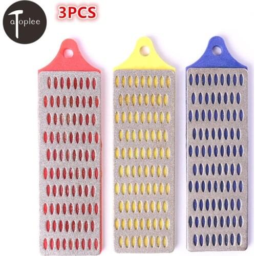 3pcs Durable Diamond Sharpening Hone Set Stone Whetstone Block Grit 180# 260# 360