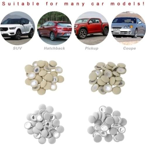 50PCS Car Interior Roof Buckles Headliner Ceiling Cloth Fixing Screw Cap Repair Automotive Care Fabric Buckle Rivets Retainer