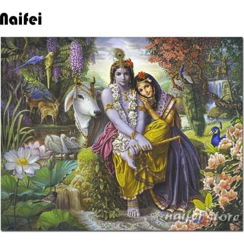 5D DIY Diamond Painting Hindu Couple Vishnudas Art Full Square Round Diamond embroidery Cross stitch Diamond Mosaic Painting