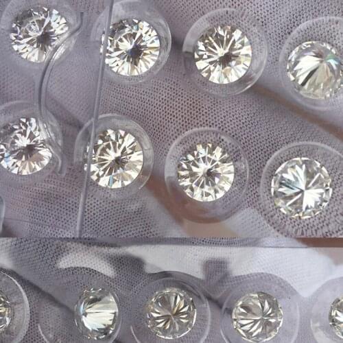 Free shipping Round Brilliant Cut DVVS white color loose moissanites 6.5mm-14mm Excellent Cut Grade Test moissanites diamonds