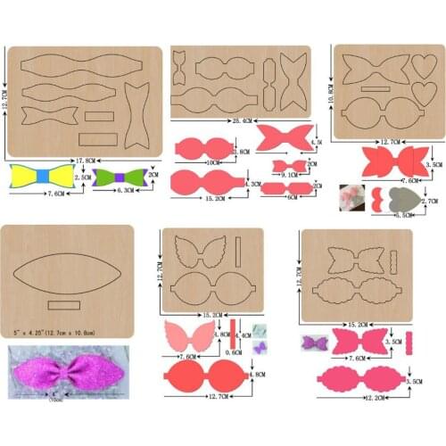 Bow Handmade Wood Cutting Dies& diy bowknot Wooden Dies Mould Suitable for Common Die Cutting Machines on the Market 2020 New