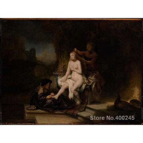Art Gift The toilet of Bathsheba Rembrandt van Rijn Painting on Canvas High quality Hand painted
