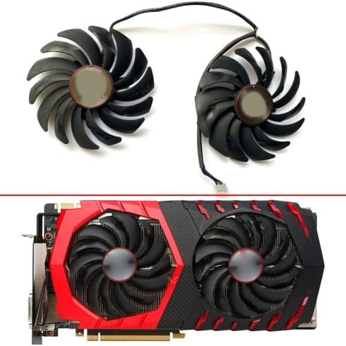 2PCS 95MM PLD10010S12HH DC12V 0.40A 4PIN For MSI RX470 480 570 580 GTX1080Ti 1080 1070 1060 GAMING Graphics Card Cooler Fans