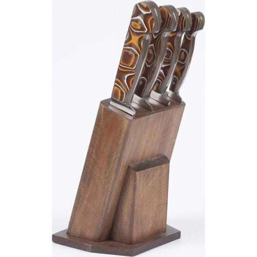 100% Handmade 4 Piece Knife Sets with Stand