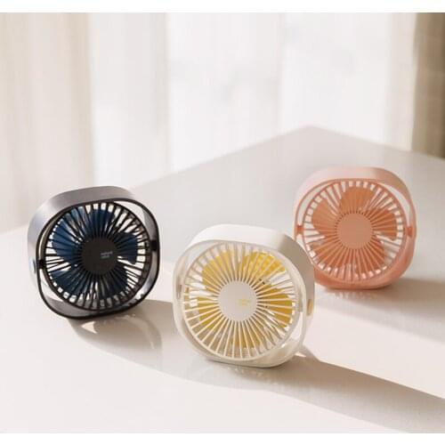 USB Desk Fan Portable Desktop Table Fan with 3 Speed 360 Rotation Adjustable Strong Wind Quiet Mini Fan for Office Household