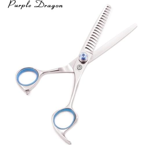 Hair Thinning Scissors Purple Dragon 6.0" 17.5cm Japanese 440C Hairdressing Scissors 2009# Professional Shears Barber Scissors