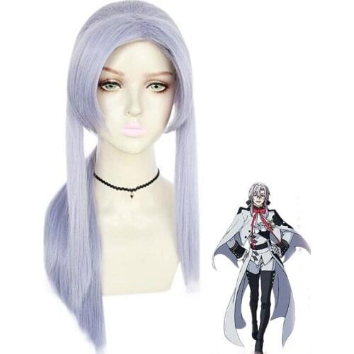 Owari No Seraph of The End Ferid Bathory Silver Long Cosplay Heat Resistant Synthetic Hair Carnival Halloween Party + Wig Cap
