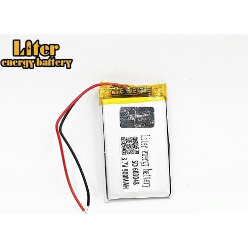 Rechargeable 3.7V 900mAH 603048 polymer lithium ion / Li-ion battery for drone dvr mp5 GPS mp3 mp4 PDA power bank speaker