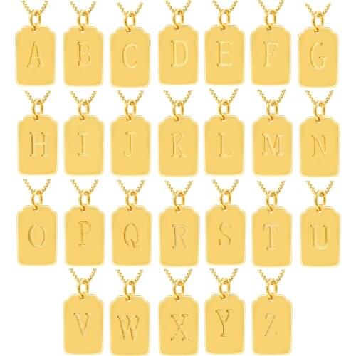 Lucky Letter Pendant Brass Gold-Plated Wife Pendant Stylish Mens And Womens Clavicle Chains Gift For Your Girlfriend