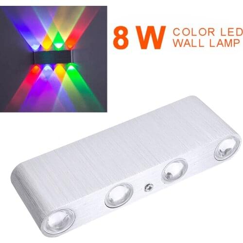 Mayitr 1pc 8W Durable Aluminum LED Wall Lamp High Quality Colorful Indoor Decoration Light For Home Bar Coffee Shop
