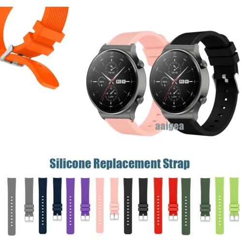 20mm 22mm Silicone Replacement Band Sport Strap for Huawei Watch GT 2 42mm 46mm 2e GT2 Pro Honor MagicWatch