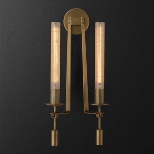 Retro Loft Bedside Led Wall Lights Bronze Foyer Wall Lamp Aisle Stairs Surface Mount Wall Lighting