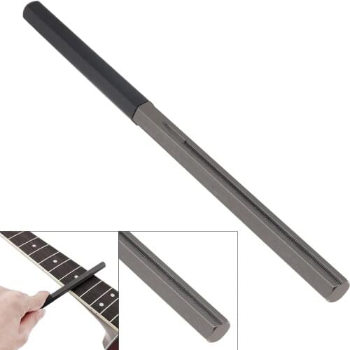 Guitar Fret File Dressing Sanding Black with 3 Size Edges Luthier Tool Stainless Steel for Guitar Fret Wire Polishing