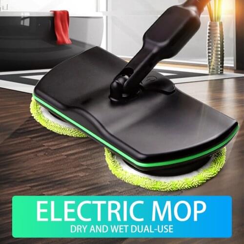 Rechargeable 360 degree Rotation Cordless Floor Cleaner Scrubber Polisher Electric Rotary Mop Microfiber Cleaning Mop for Home