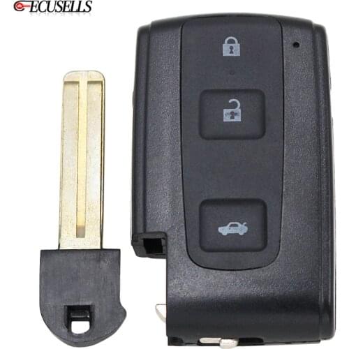 3 Button New Replacement Remote Key Shell Case Fob Smart Car Key Housing for Toyota Avensis Verso Prius Crown RAV 4 Uncut Blade