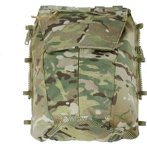 TMC Military Airsoft Tactical Vest BK/CB/RG Zipper Pouch Bag Zip Panel Back Pack Detail Revision