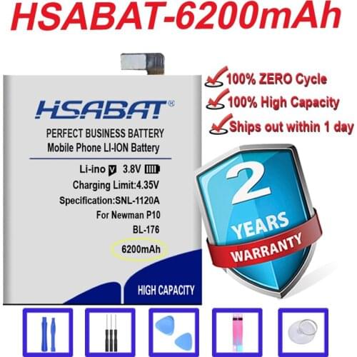 Top Brand 100% New 6200mAh BL-176 Battery for Newman P10 Guophone XP9800 5.5" in stock