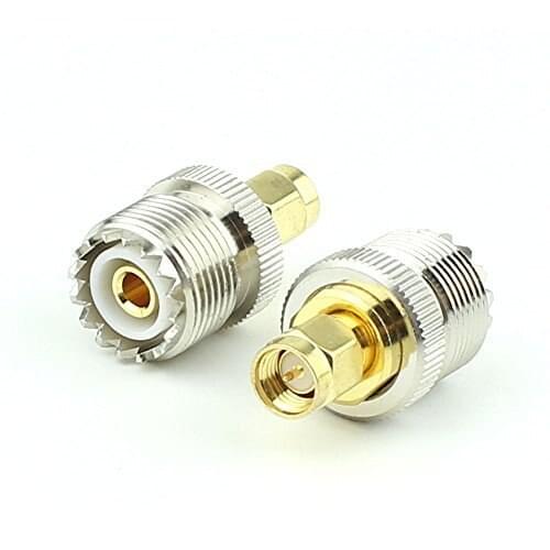 UHF Female SO-239 SO239 Jack to SMA Male Plug Straight RF Coax Coaxial cable Adapter Connector