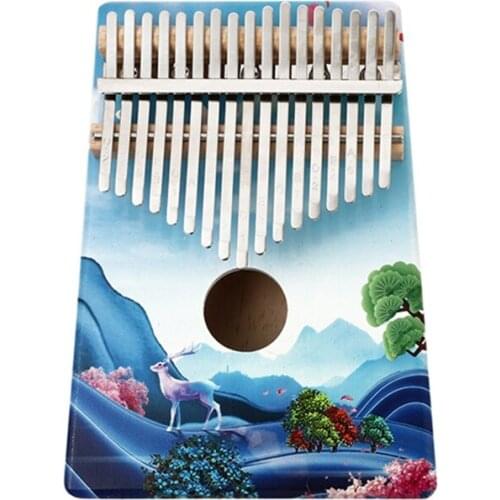 1 Set 6Pcs 17 Keys Vintage Thumb Piano Musical Instrument Finger Instrument