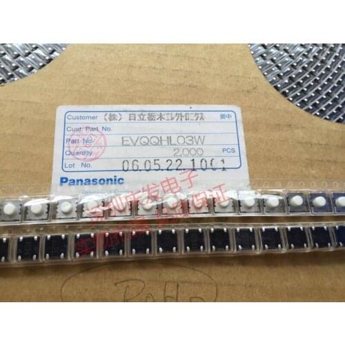 Japan original touch switch EVQQHL03W 6*6*3.1 inside 4 feet micro-key