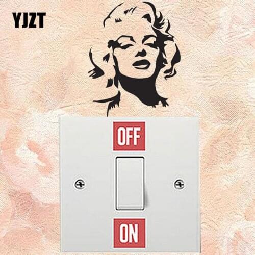 YJZT Marilyn Monroe Looks Accessories Wall Decal Vinyl Switch Sticker S18-0043