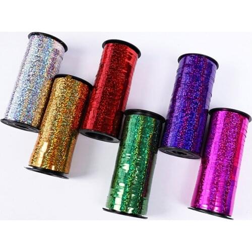 Curling Ribbon Roll Crimps Gold Balloon Ribbons Party and Festival Happy Birthday Decoration Crafts Gift Wrapping 5mmX100yards