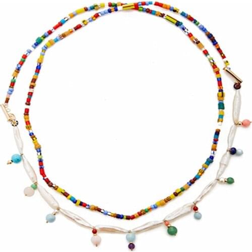 Fashion boho natural pearl necklace making beautiful necklace baroque women statement jewelry charm best female gift 2020 new