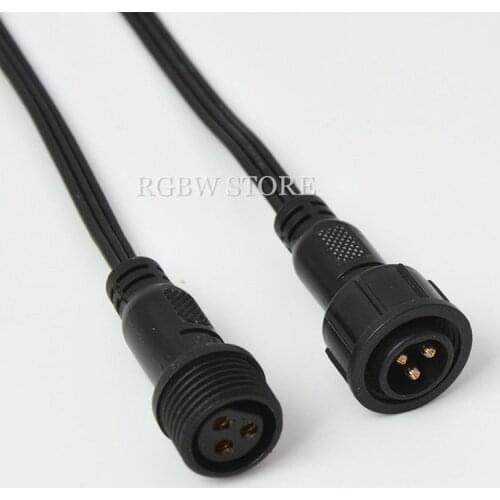 2~100 Sets 3Pin Black Waterproof LED Connecter For WS2811 led Strip Module Light