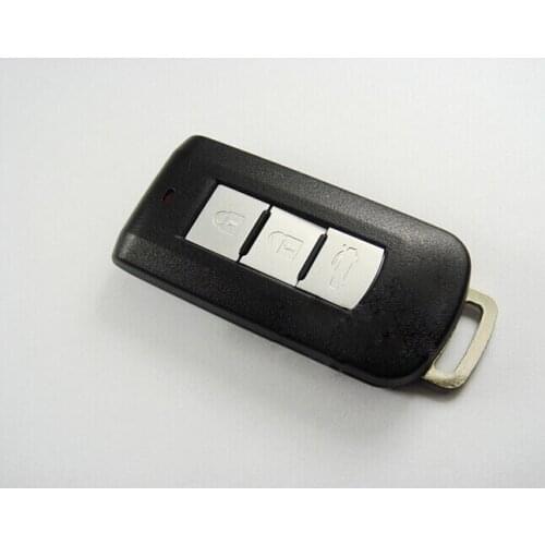 2 PCS/lot For Mitsubishi Outlander Lancer EX ASX Pajero Smart Key Shell Case 3 Button With Emergency Insert Key Blade