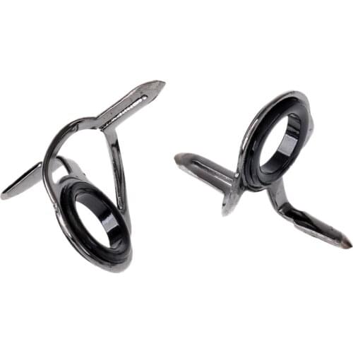 20Pcs Fishing Rod Guides Rod Tip Repair Kit Rod DIY Eye Rings Tackle 6# 8