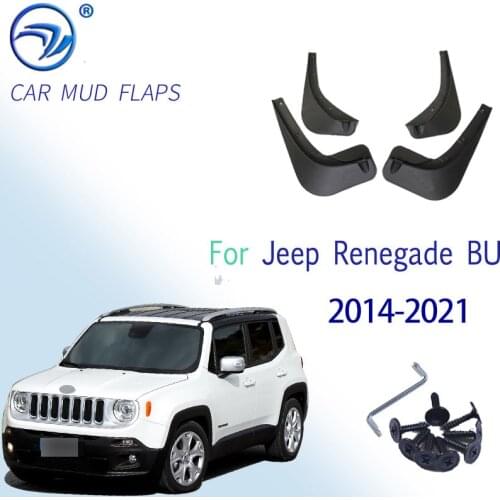4Pcs/Set Car Mudflaps Splash Guards Mud Flap Mudguards Fender For Jeep Renegade BU 2014-2018 Car Styling Accessories