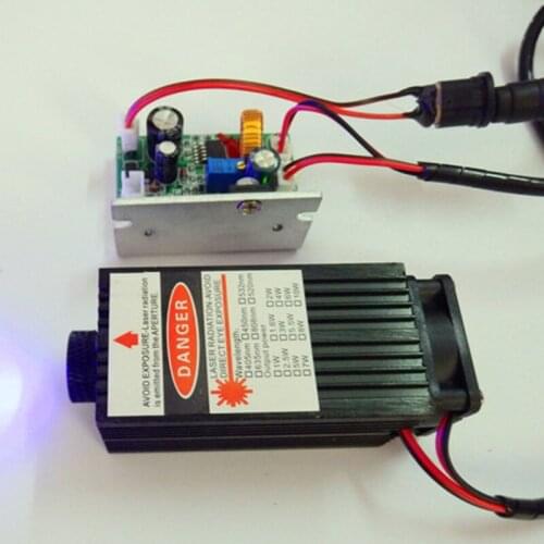 7000MW laser engraving machine 7W high power laser modules focusing head point wavelength 450nm 12v head
