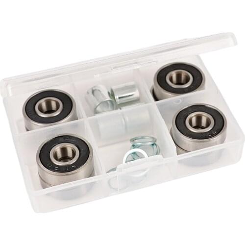 8pcs Deluxe 608 Skateboard Bearing Replacement Standard Double Sealed Inline Skates Scooter Wheels Bearings Shim Gasket