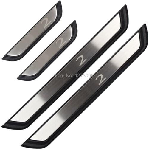 For Mazda 2 2014-2017 2018 2019 2020 Accessories Stainless Door Sill Kick Scuff Plate Protector Trim Guard Cover Car Styling