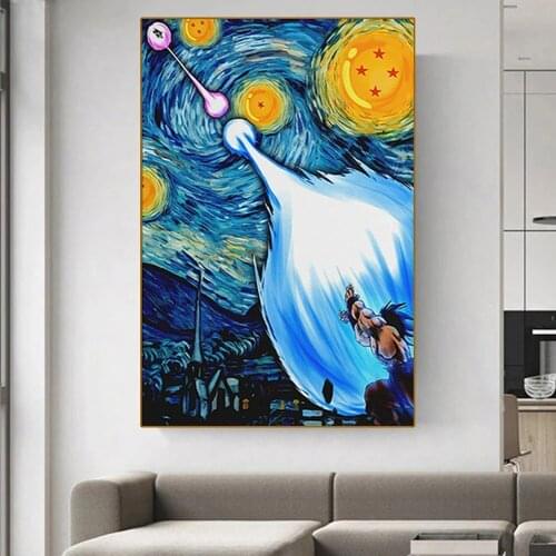 Diamond Painting 5D DIY Art Art Painting Van Gogh Anime Goku Abstract Modern Diamond embroidery Mosaic teenagers Home Decoration